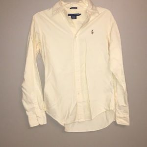 Yellow Pin Stripe Polo Button Down